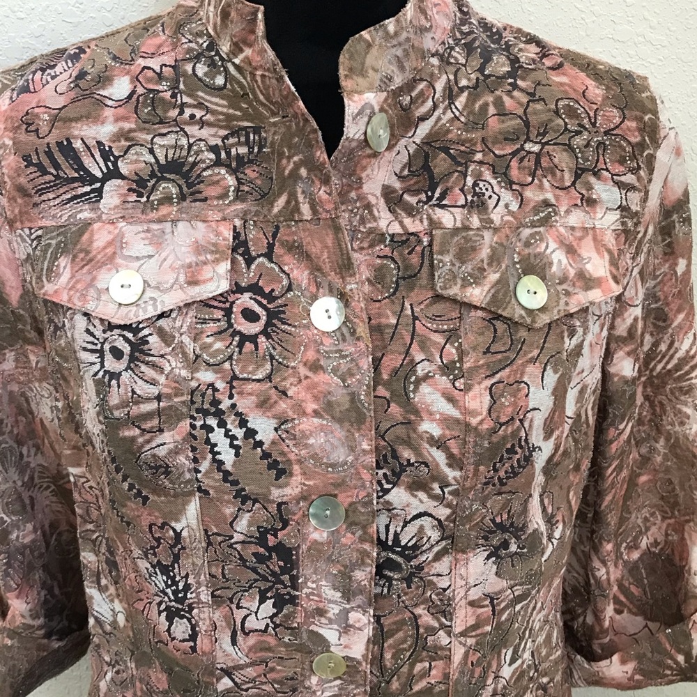 Ruby Rd. Sheer Printed Jacket - Picture 3 of 9